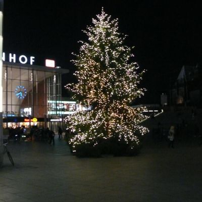 Weihnachtsbaumbeleuchtung Hauptbahnhof
